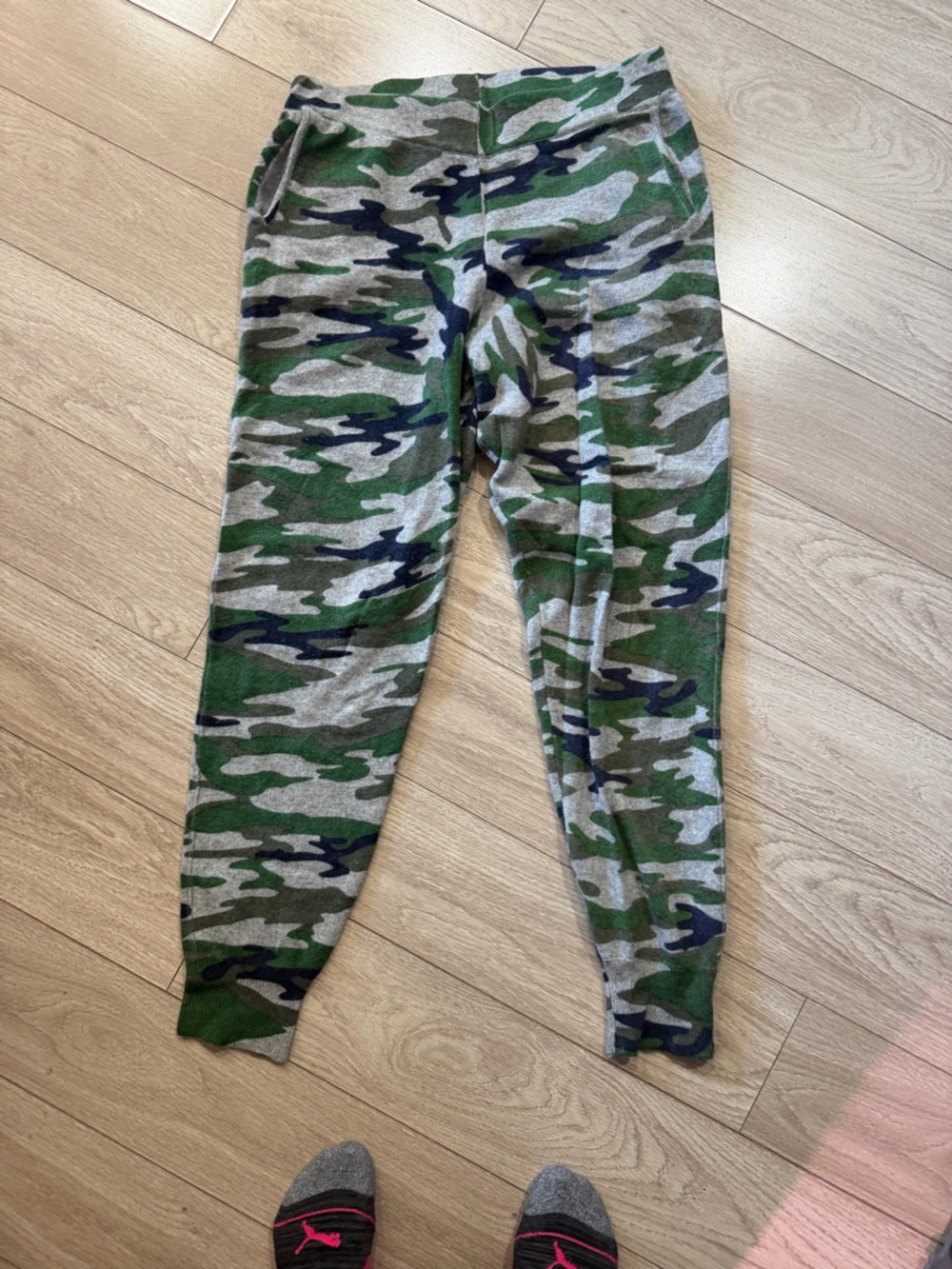 Men's Green Camo Jogger Sweatpants - Casual Athletic Fit